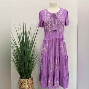 Johnny Was Fern Tiered Knit Dress